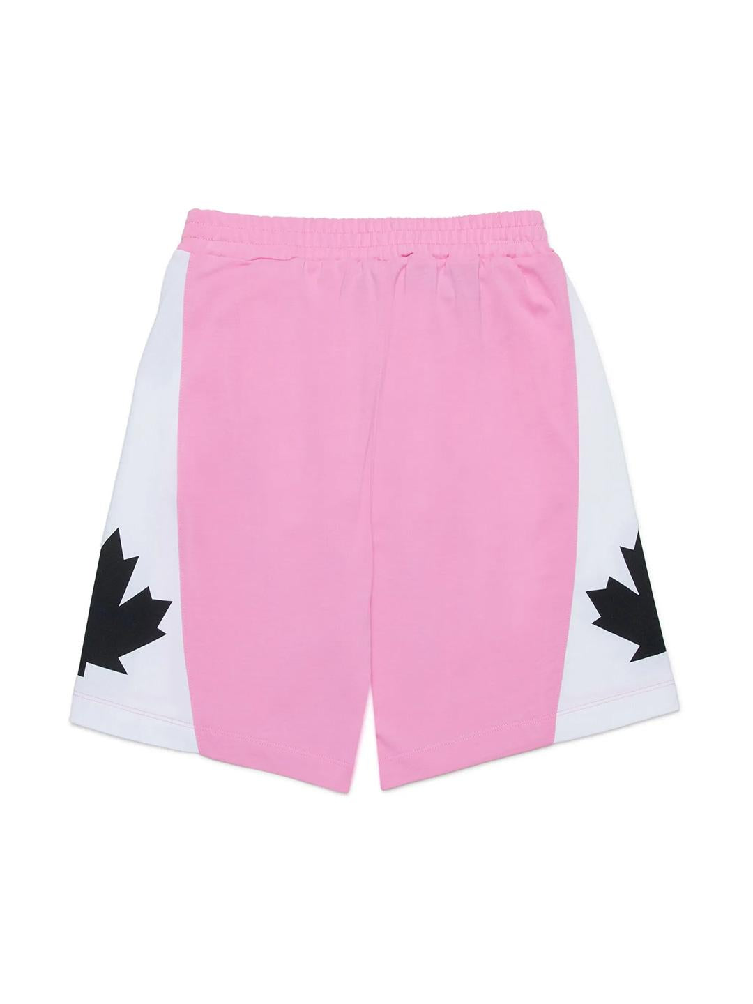 Dsquared 2 bermuda rosa a rete