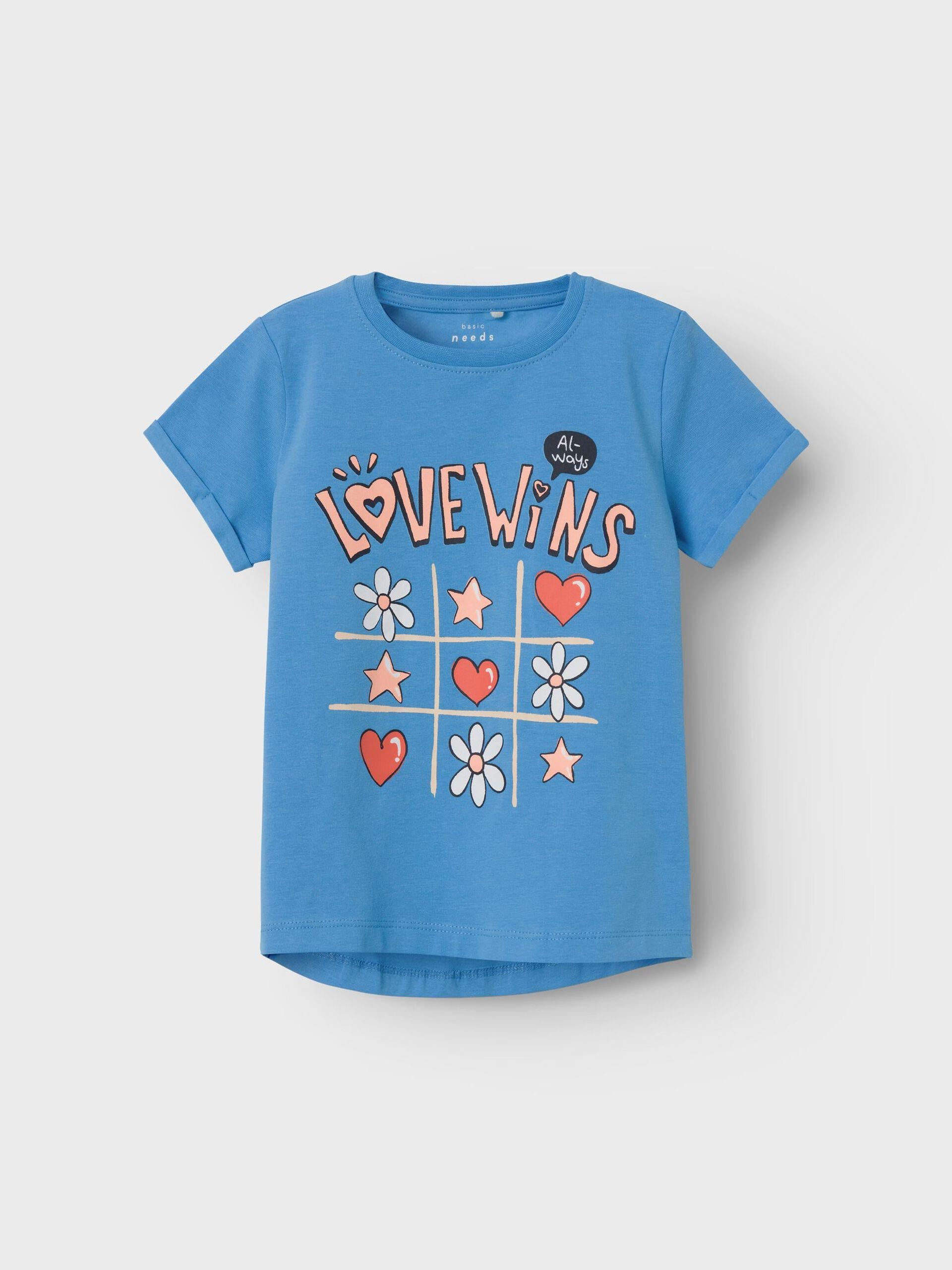 Name It kids t shirt celeste con stampa