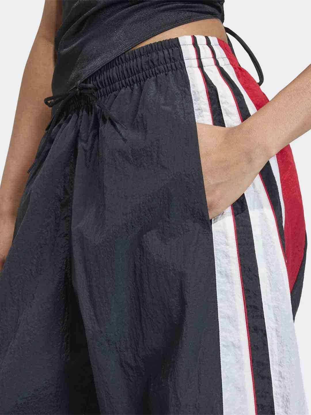 Adidas pantalone nero e rosso