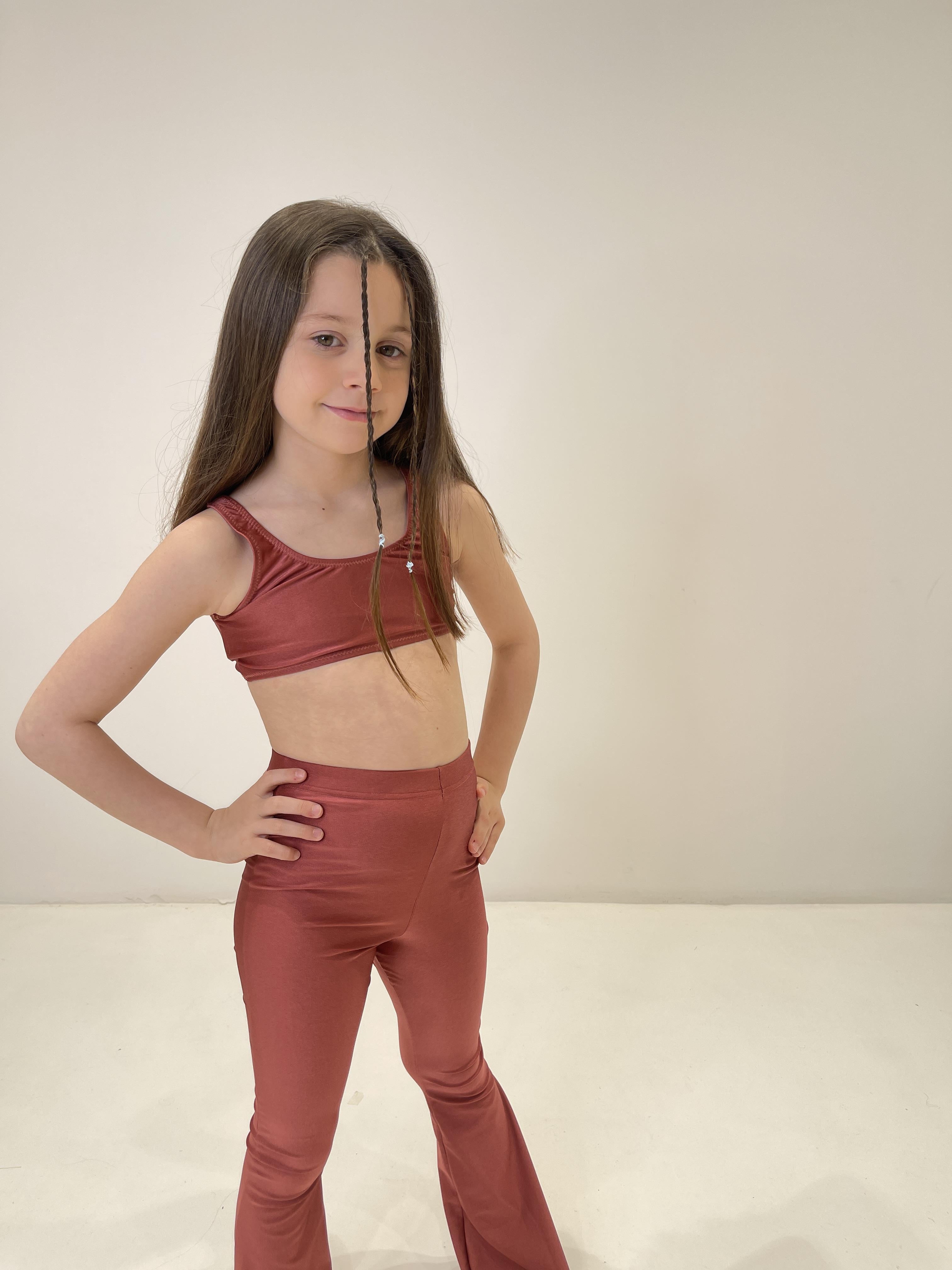 Island Coco leggings kids bronzo a zampa