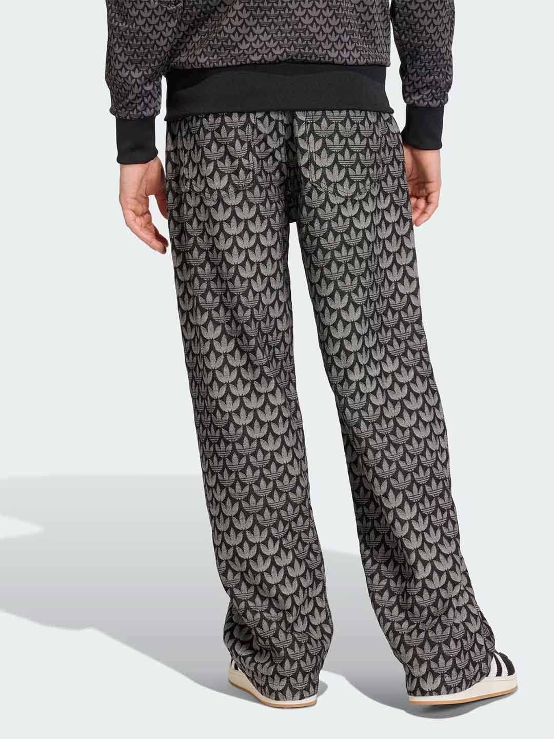 Adidas jeans nero multilogo