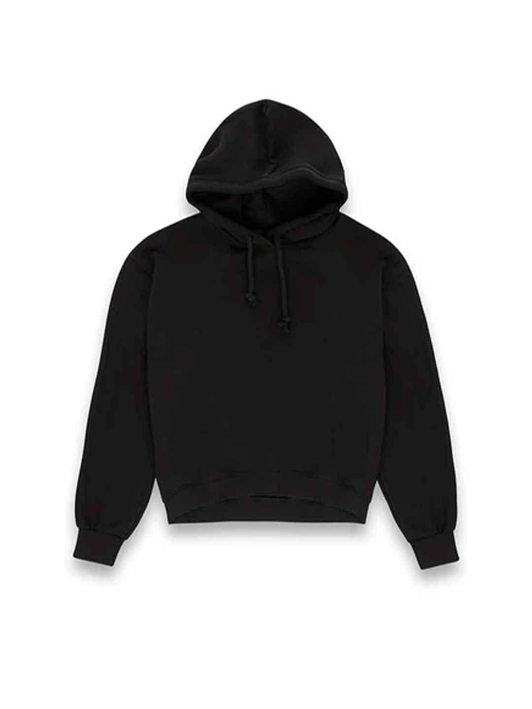 Disclaimer felpa nero con strass e cappuccio