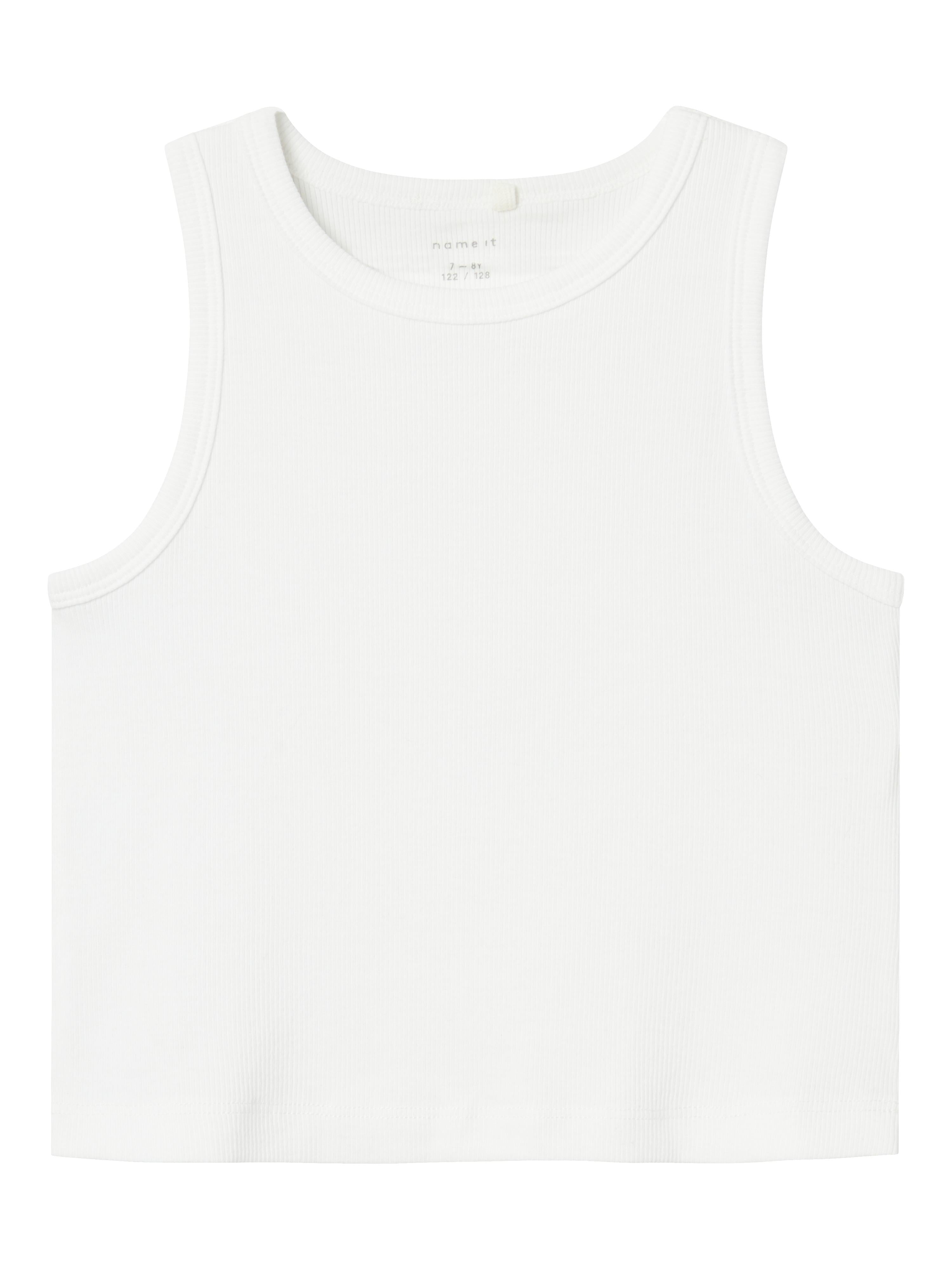 Name It canotta kids bianco a coste crop