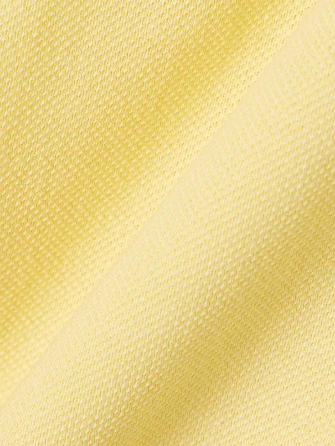 Lacoste t-shirt kids giallo con colletto ondulato