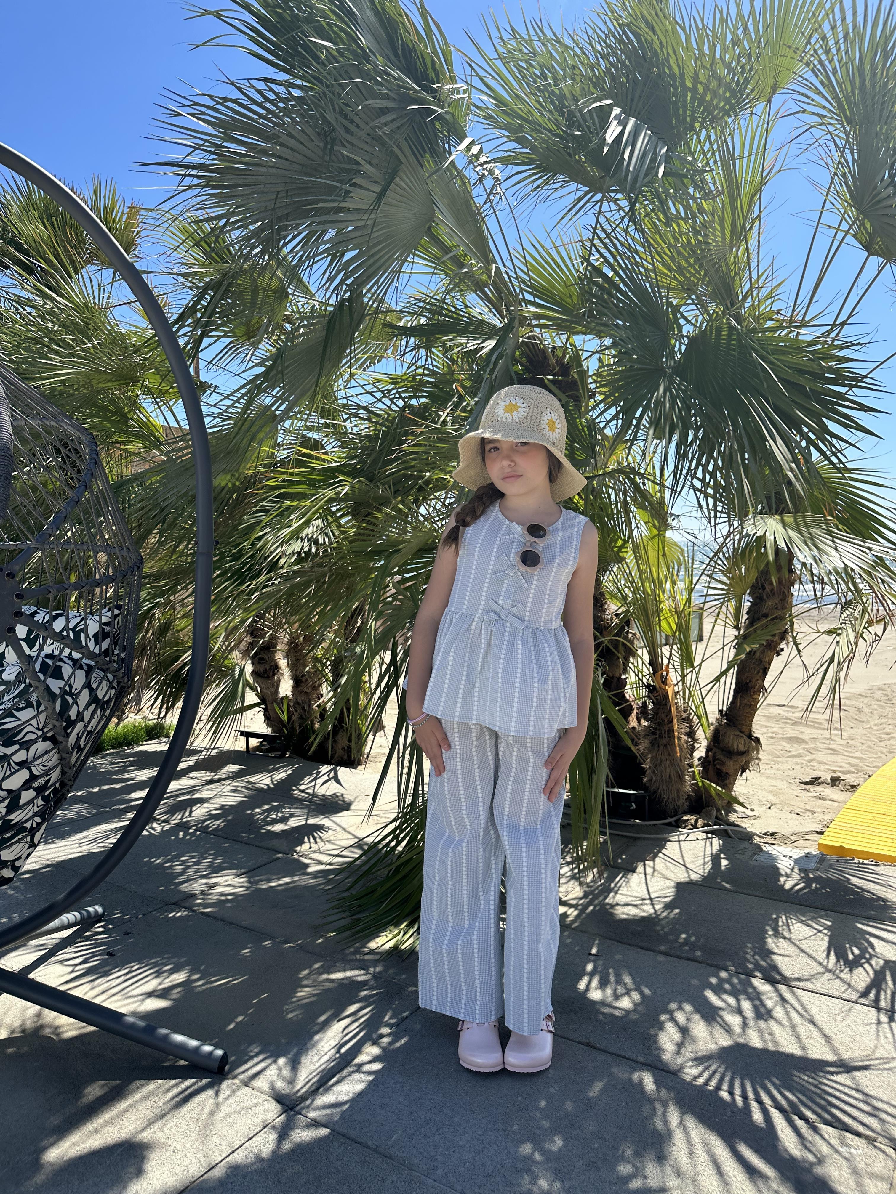 Name It pantaloni kids verde con margherite