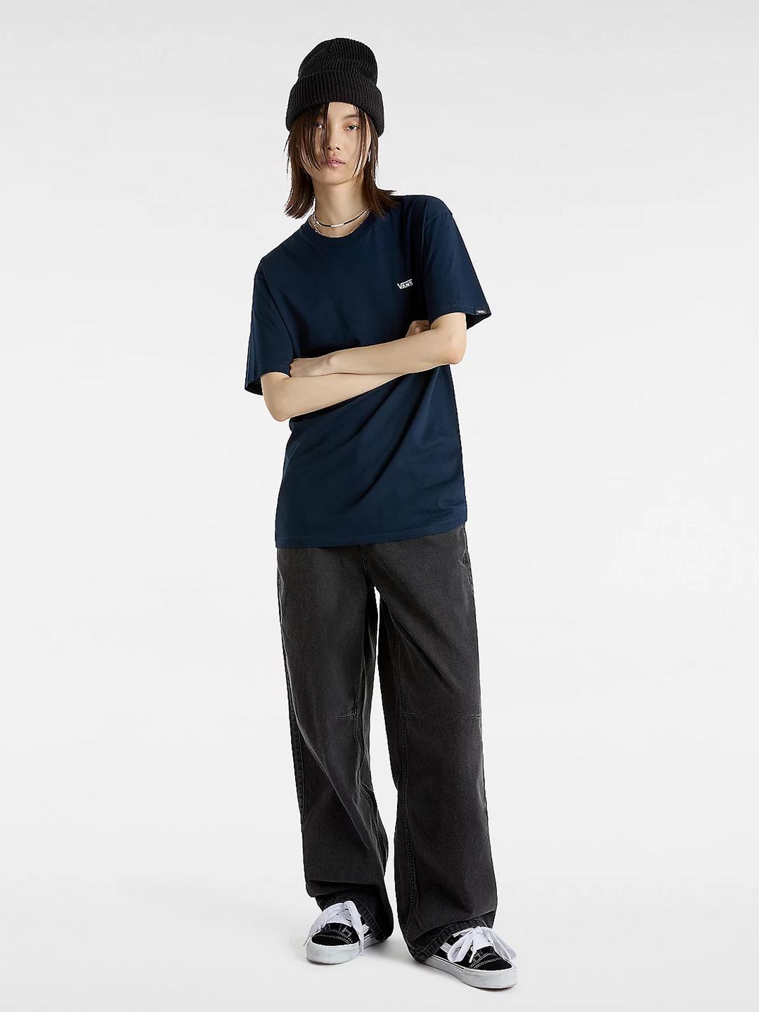 Vans Left Chest t-shirt blu con logo bianco