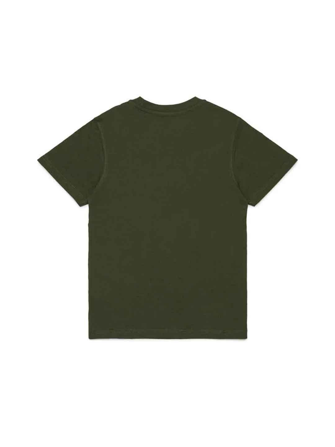 Diesel Tx Diego t-shirt kids verde con patch