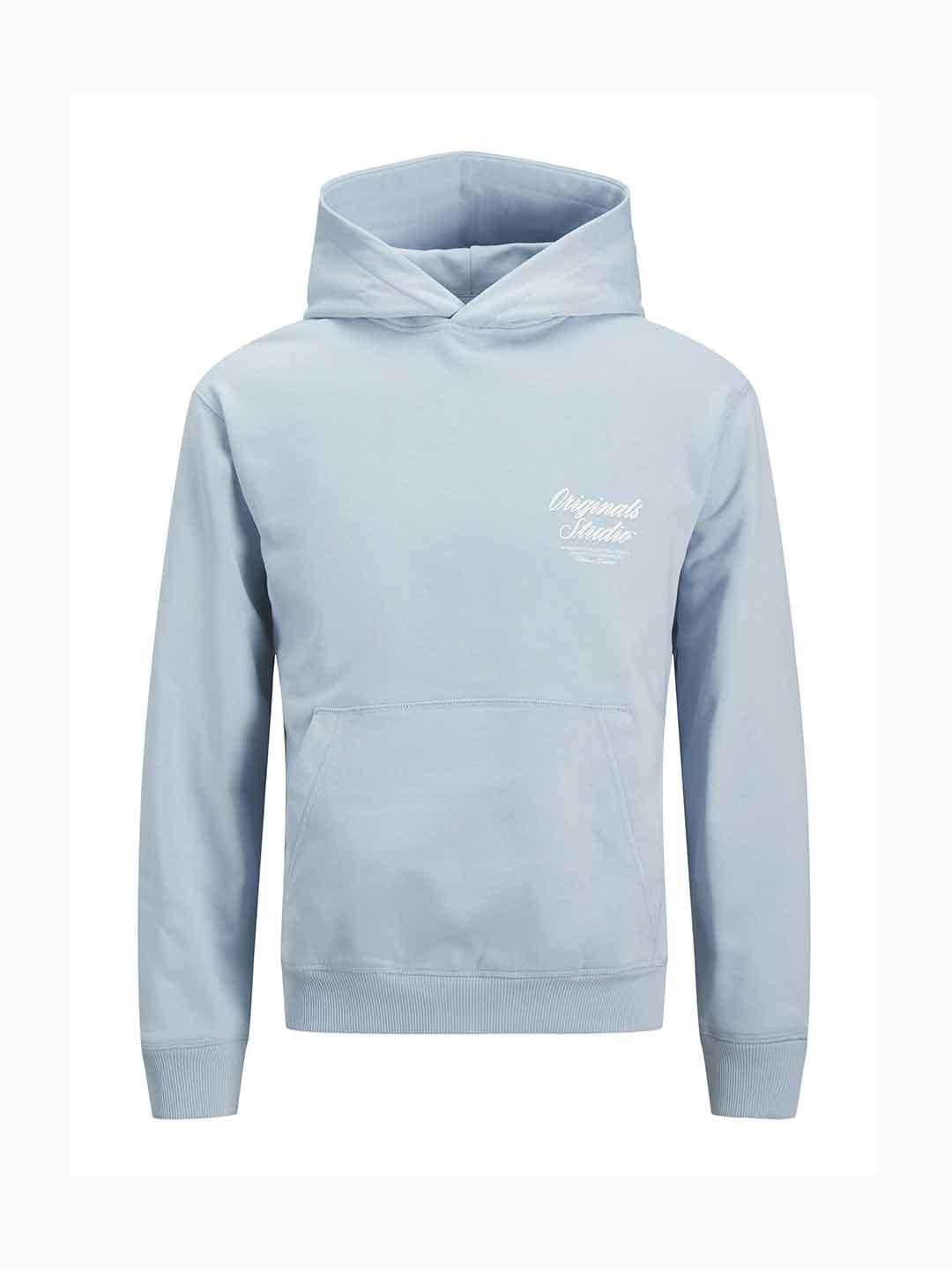 Jack & Jones felpa azzurro con cappuccio