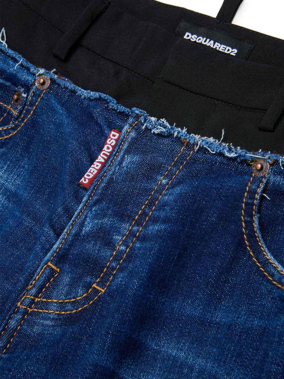 Dsquared 2 jeans kids blu con bustino