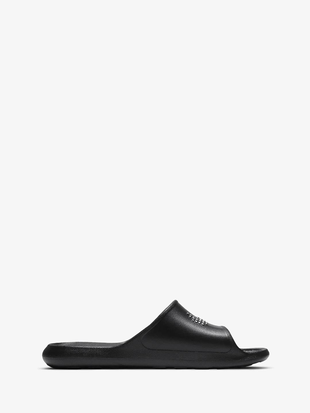 Nike Victori One ciabatta nero con logo bianco