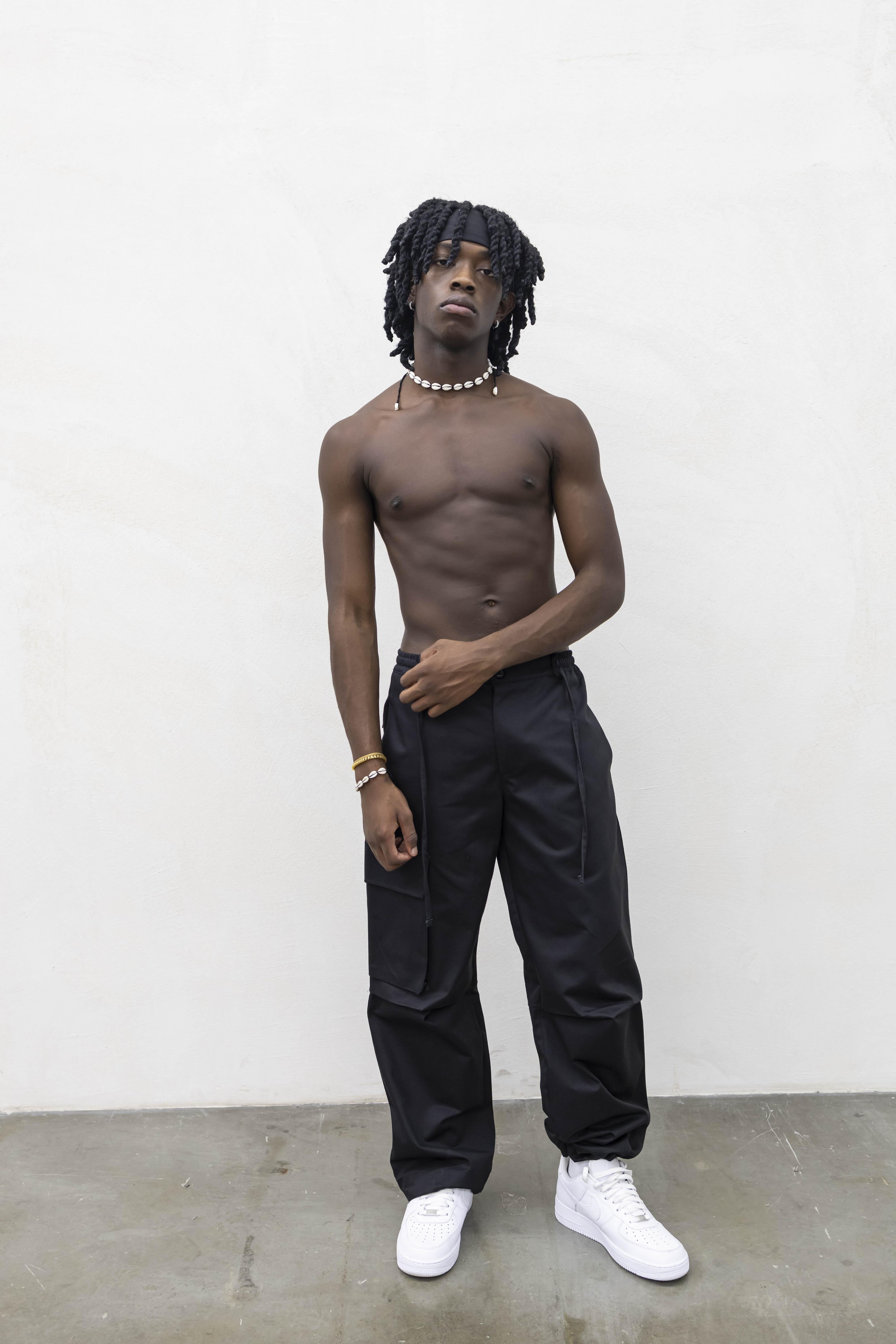 Present Day pantalone nero cargo