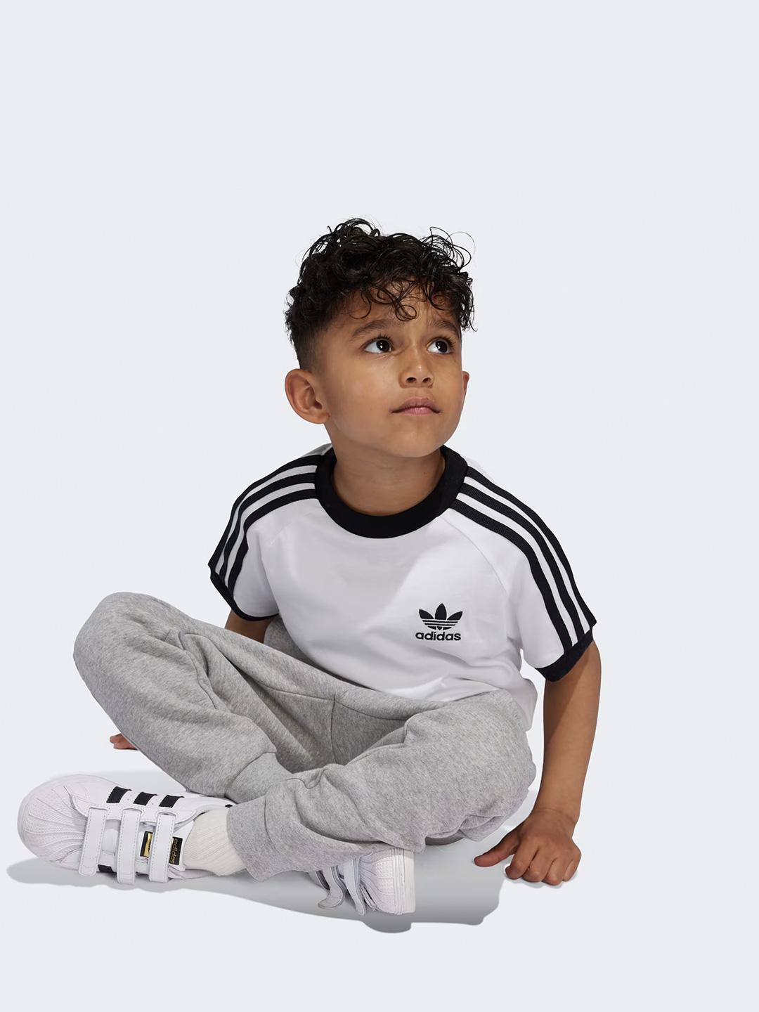 Adidas Adicolor t-shirt kids bianco e nero