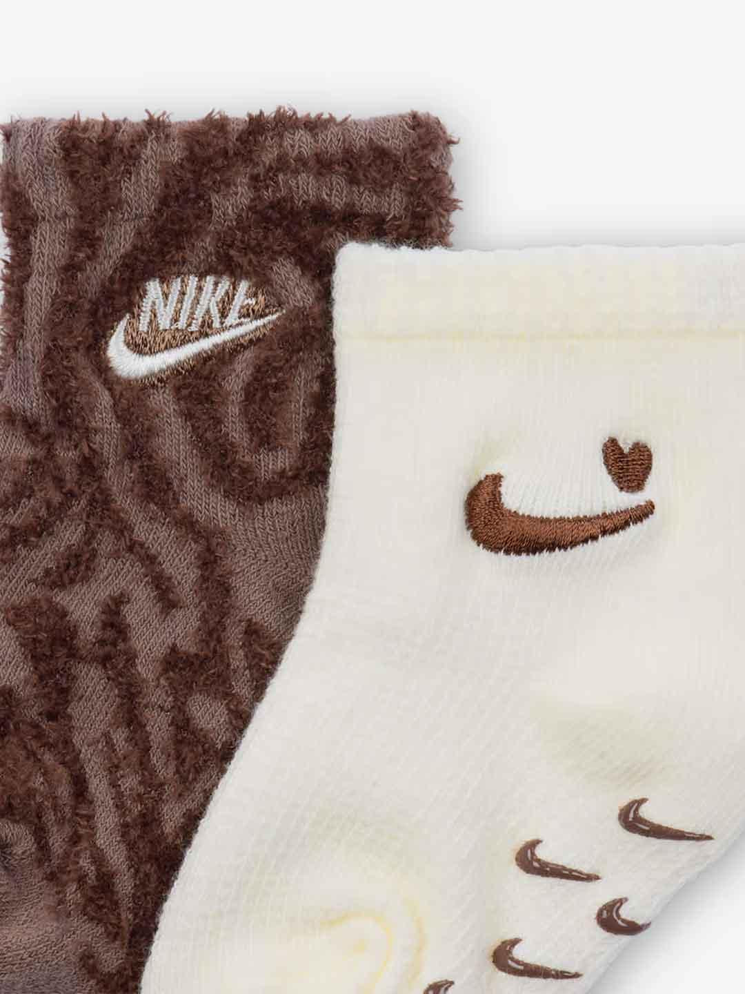 Nike calzini kids marrone e rosa set da 3 paia