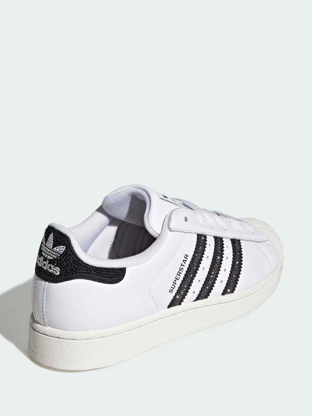 Adidas Super Star II sneakers bianco con strass