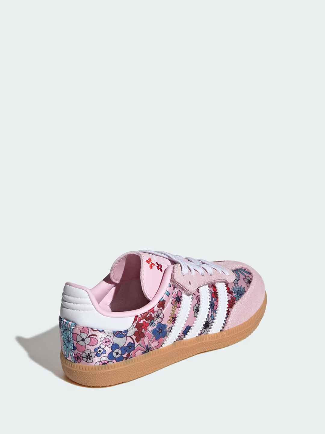 Adidas Samba OG sneakers kids rosa con fiori