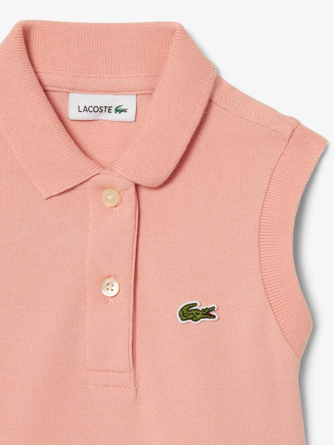 Lacoste abito kids rosa corto