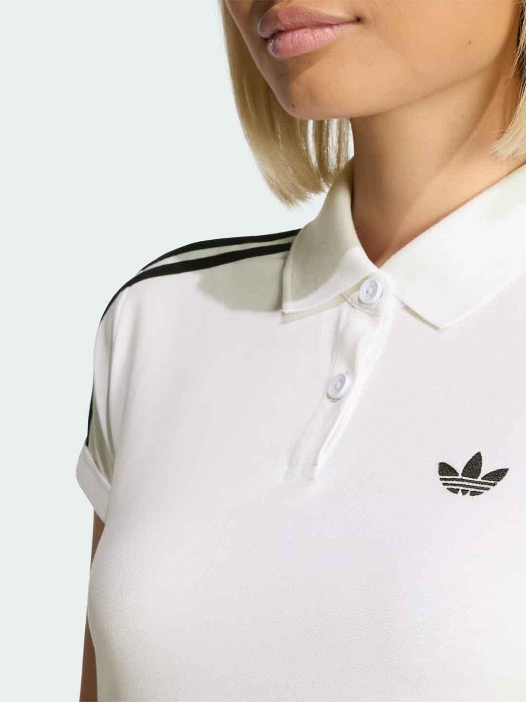 Adidas 3 stripes polo bianco