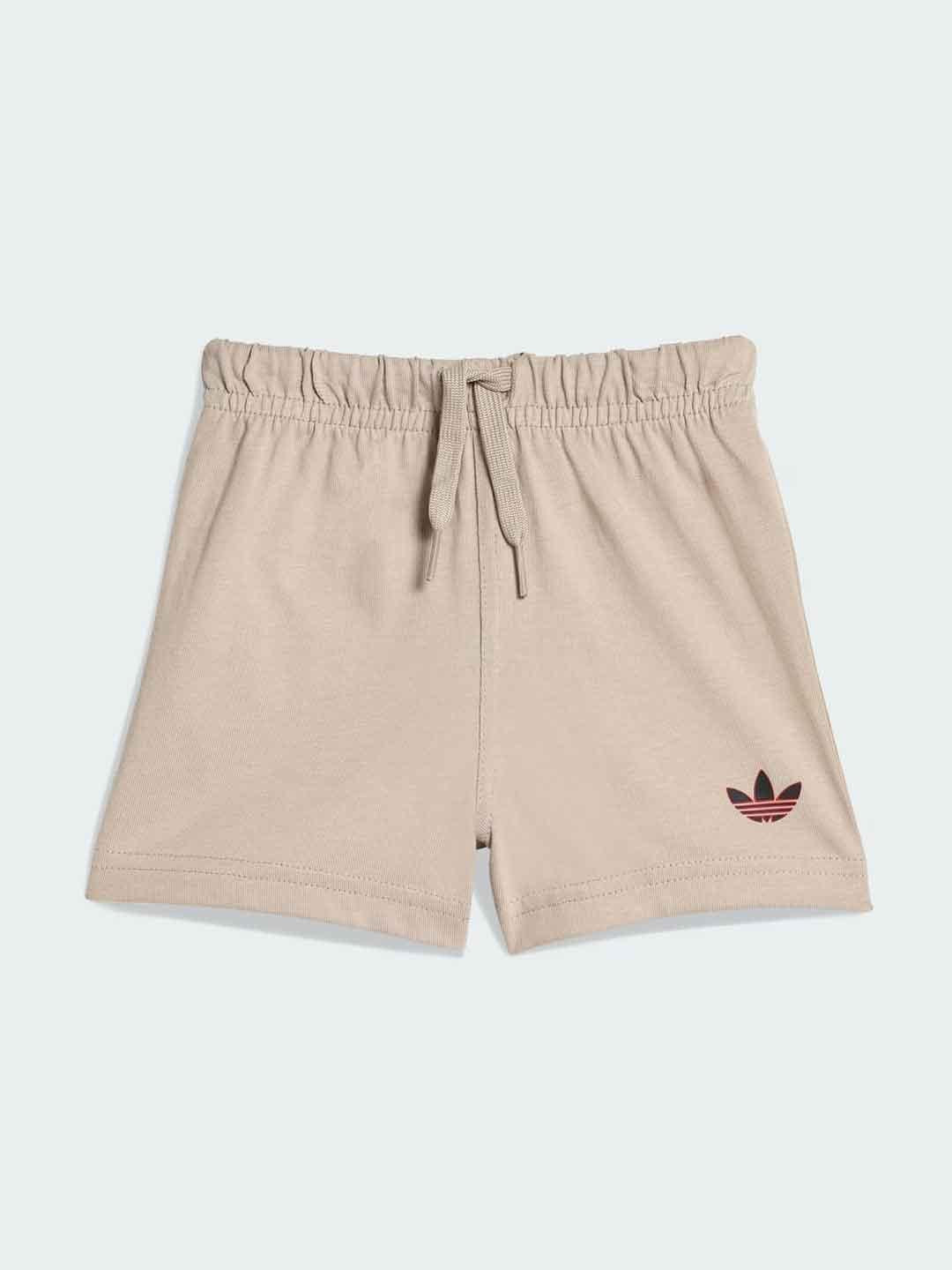 Adidas Tee Set coordinati kids beige
