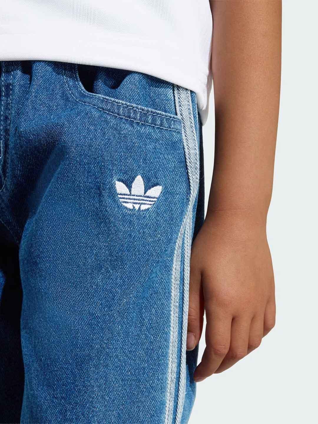 Adidas Firebird jeans kids blu