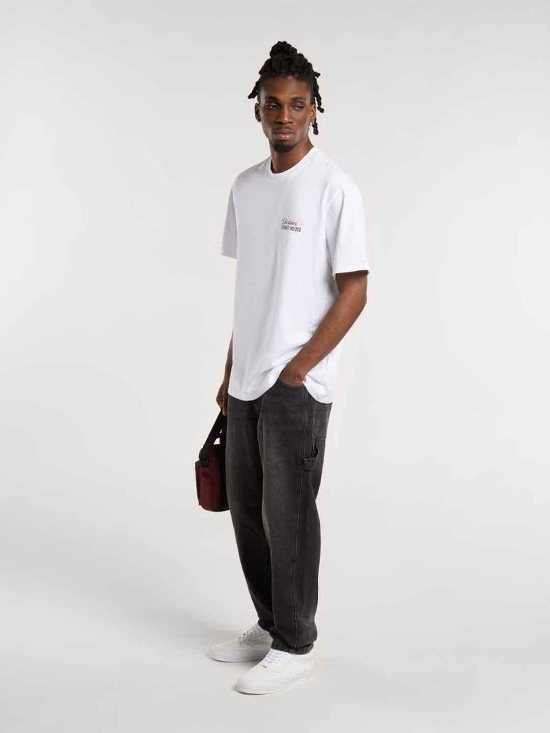 Dickies Donut House t-shirt bianco con stampa retro