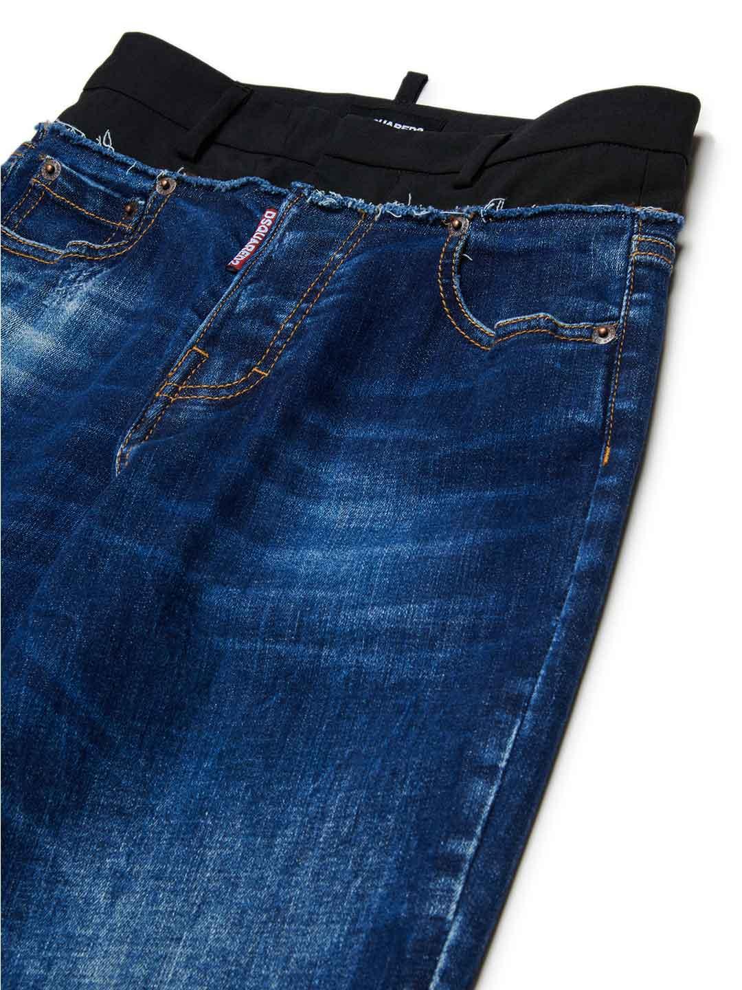 Dsquared 2 jeans kids blu con bustino