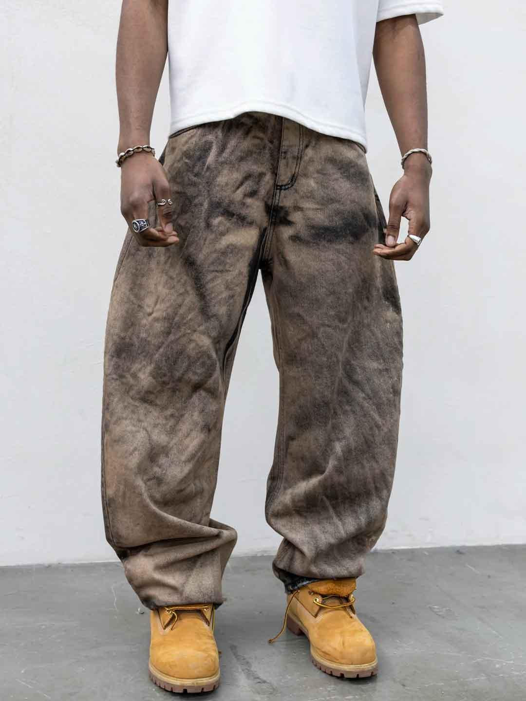 Present Day jeans marrone modello balloon