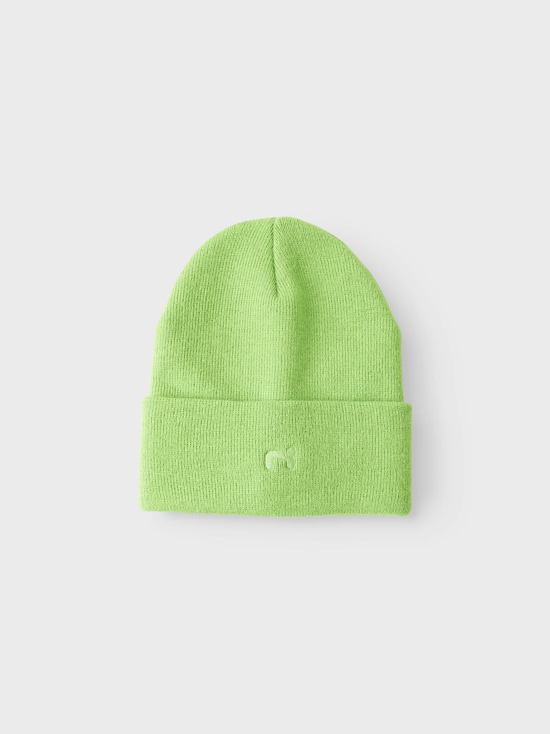 Name It cappello kids verde in lana con risvolto