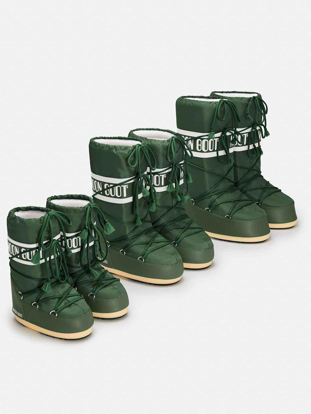 Moon Boot Icon stivale verde in nylon