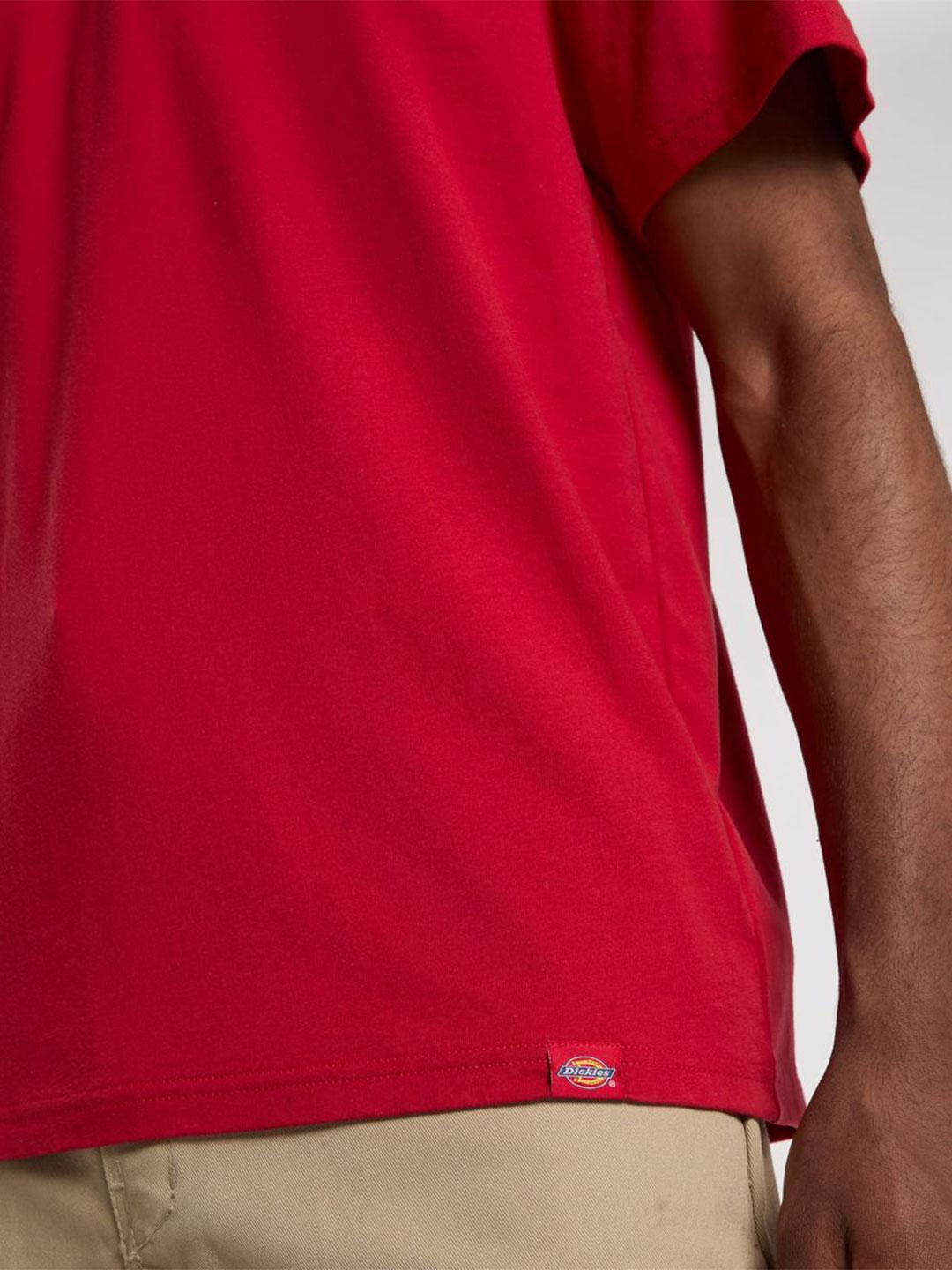 Dickies Lewistown t-shirt rosso logo bianco