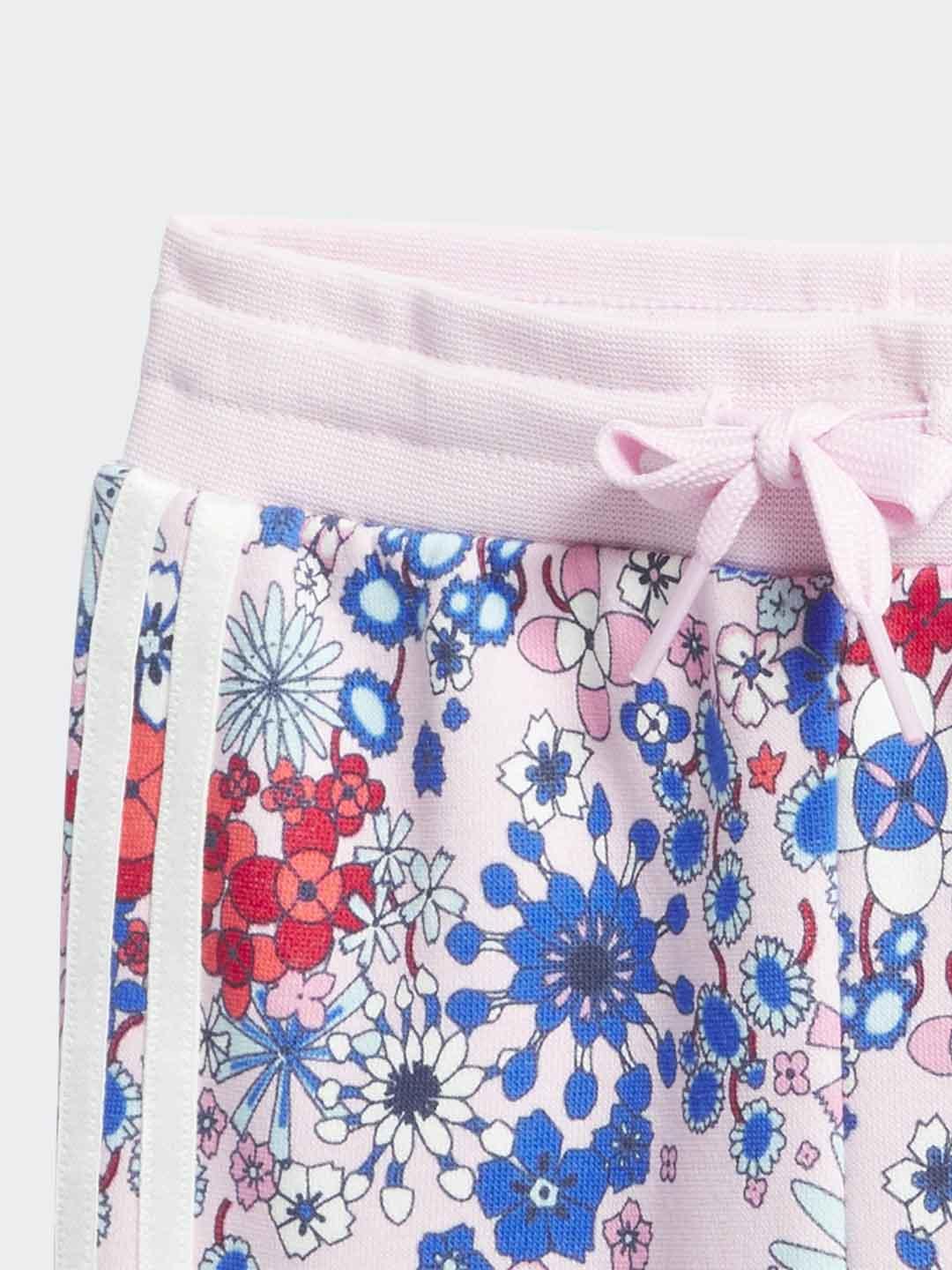 Adidas coordinato kids rosa con fiori