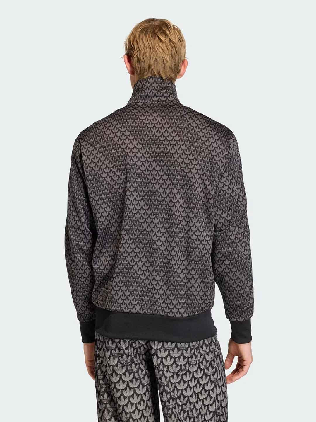 Adidas felpa nero multilogo