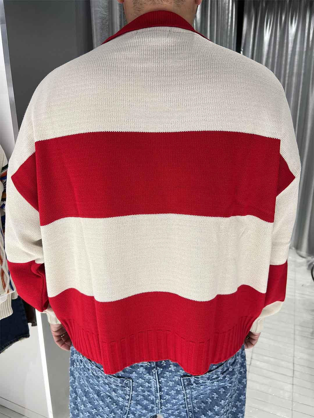 All or Nothing maglione rosso a righe