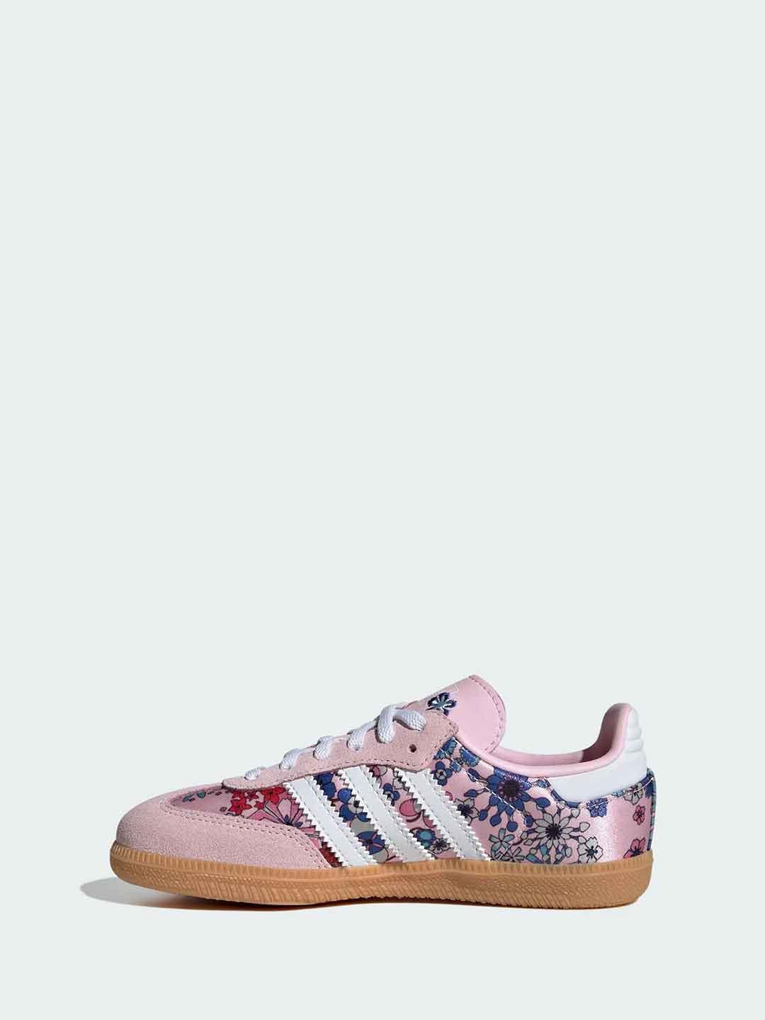 Adidas Samba OG sneakers kids rosa con fiori