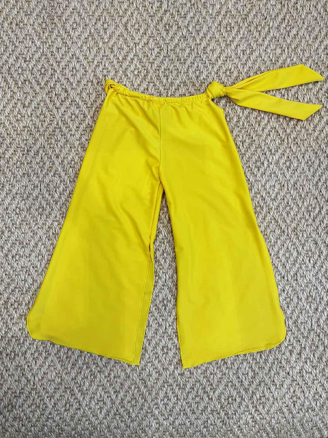 Island Coco pantaloni kids giallo con nodi