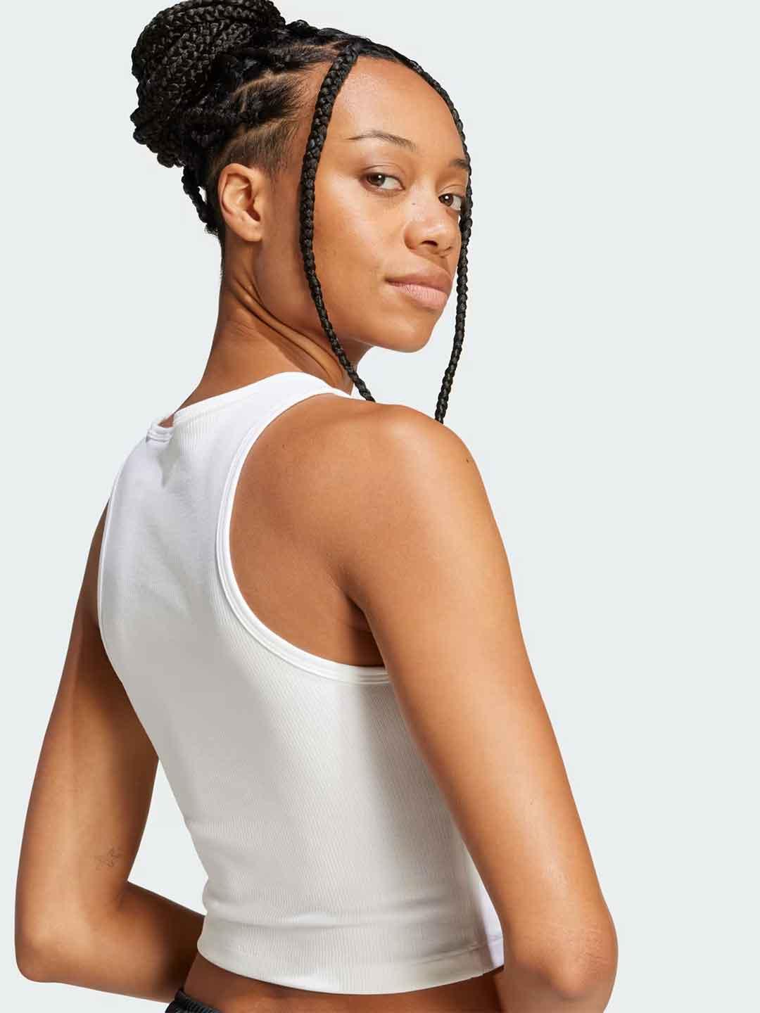 Adidas Essential Ribbed canotta bianco