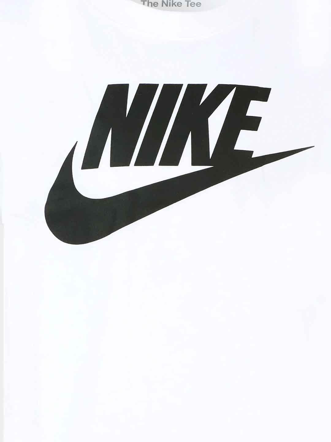 Nike t-shirt kids bianco con logo nero