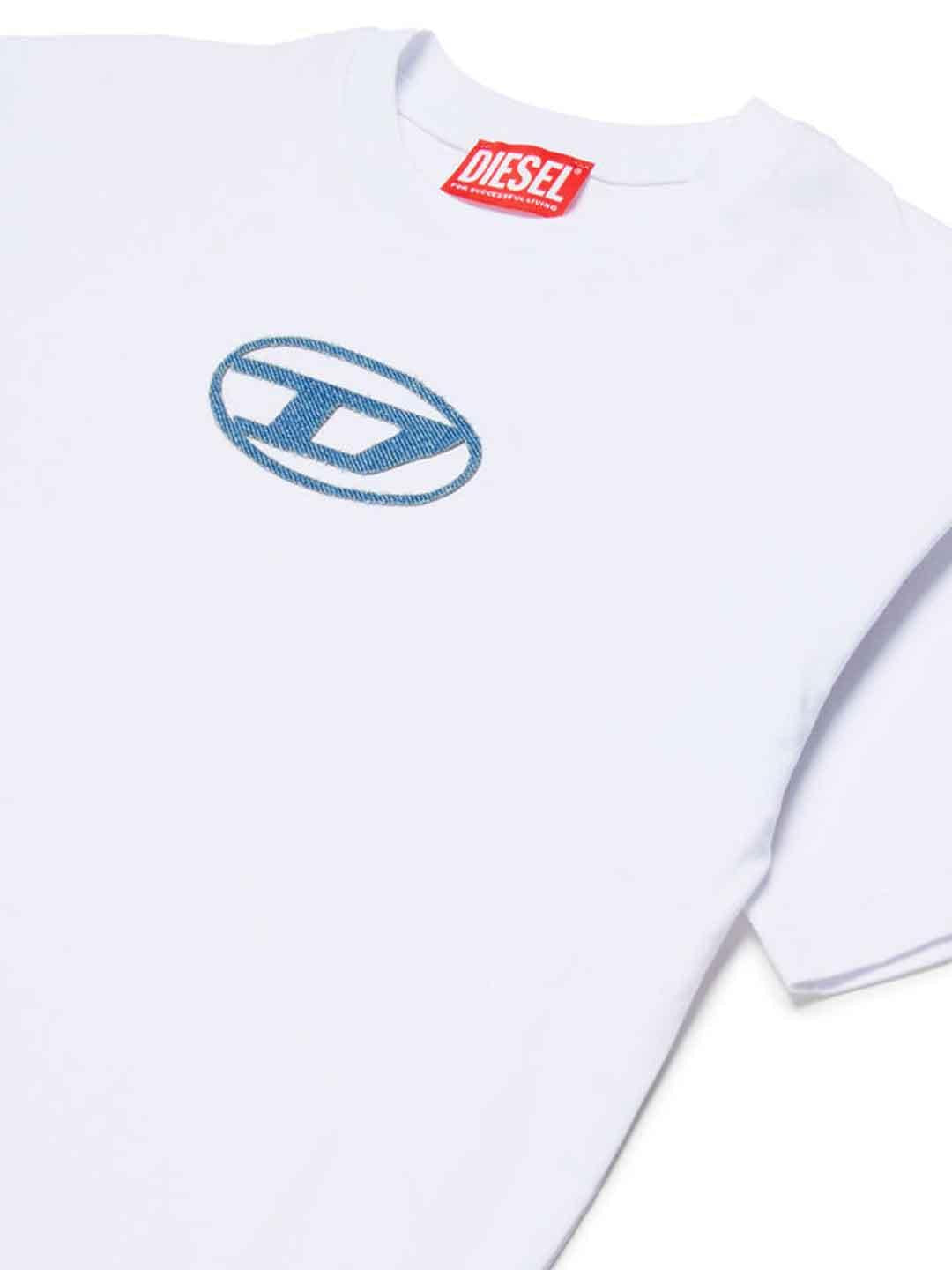 Diesel Tlogy t-shirt bianco con logo piccolo