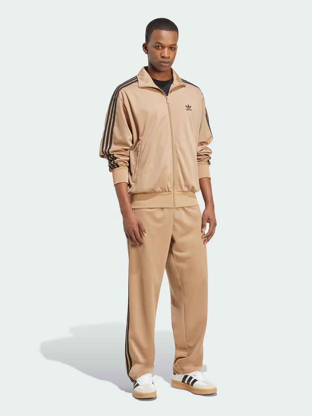 Adidas Adicolor felpa beige con bande nere