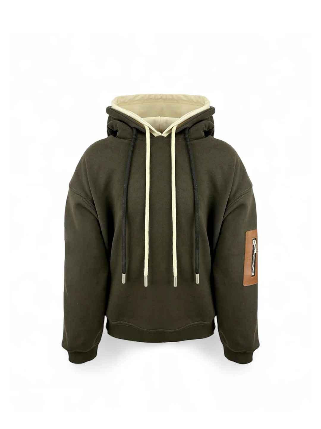 Yes London felpa kids verde con doppio cappuccio