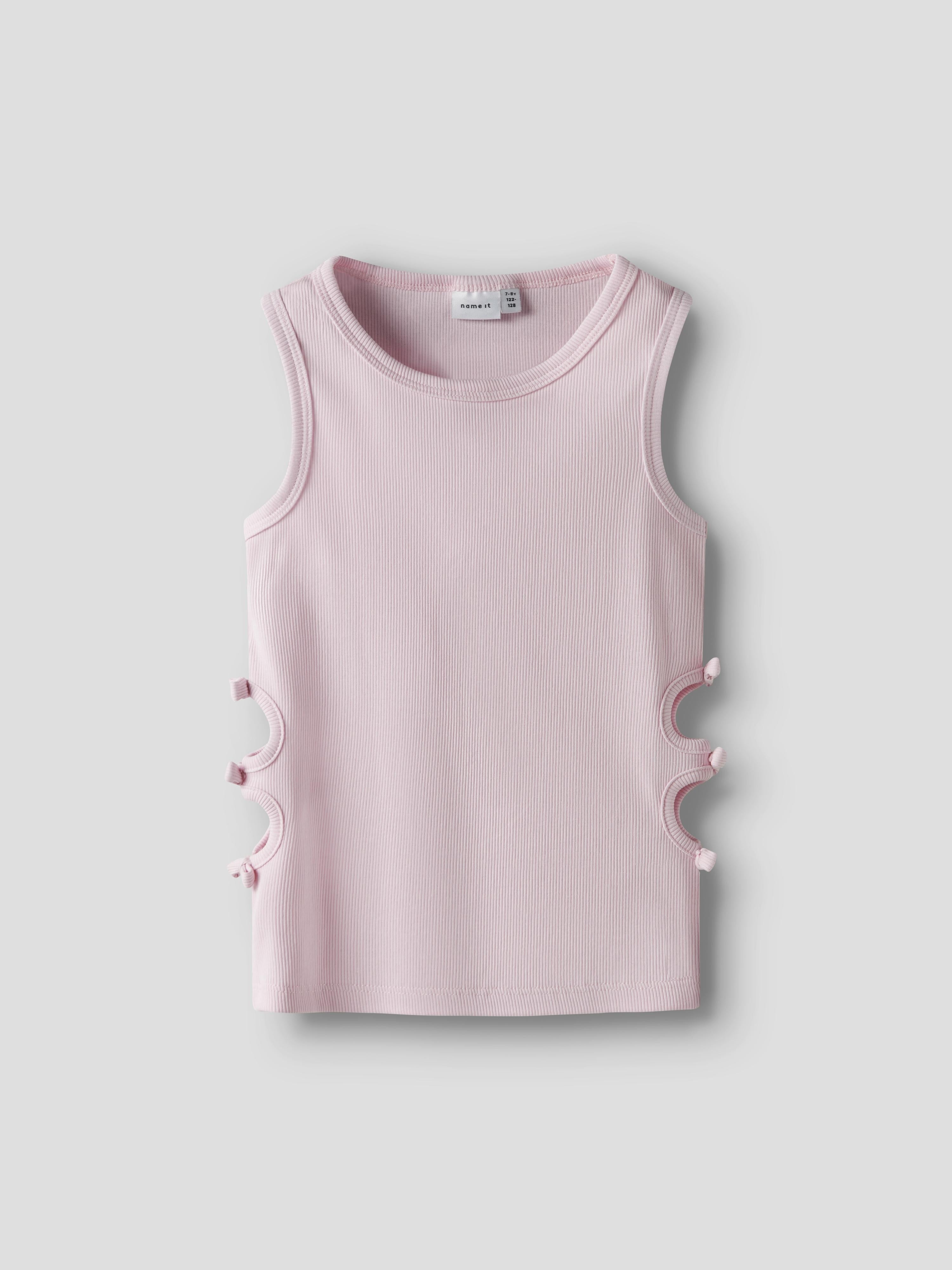 Name It canotta kids rosa cut out con fiocchi