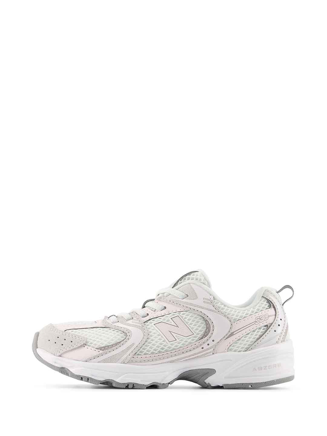 New Balance 530 sneakers kids bianco e rosa