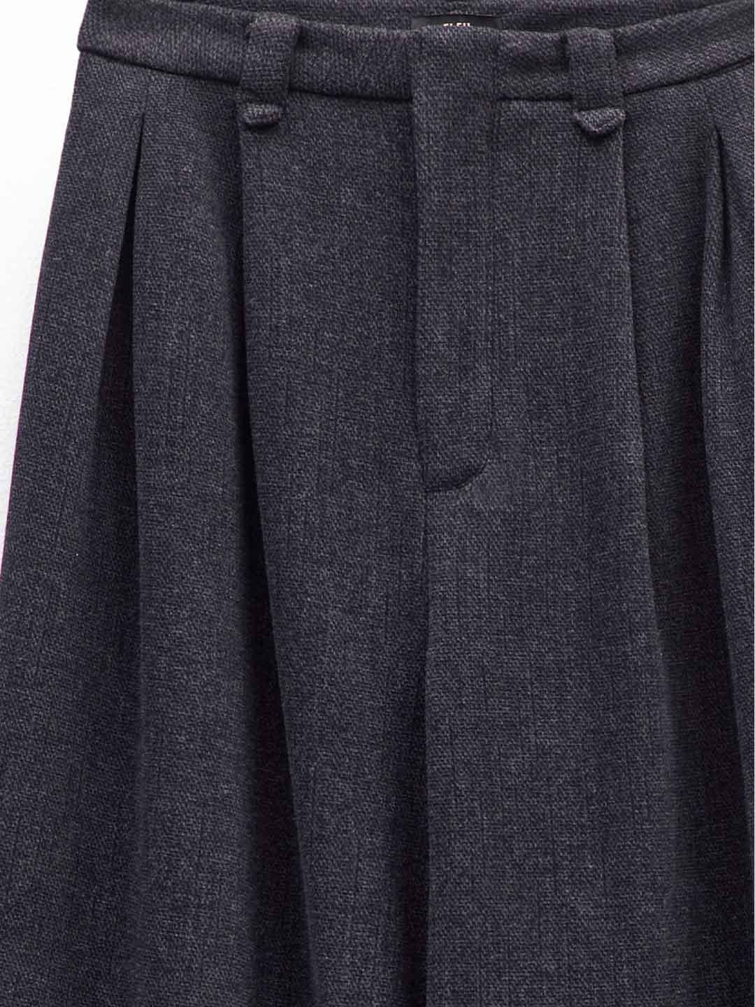 Eleh pantaloni nero con pinces