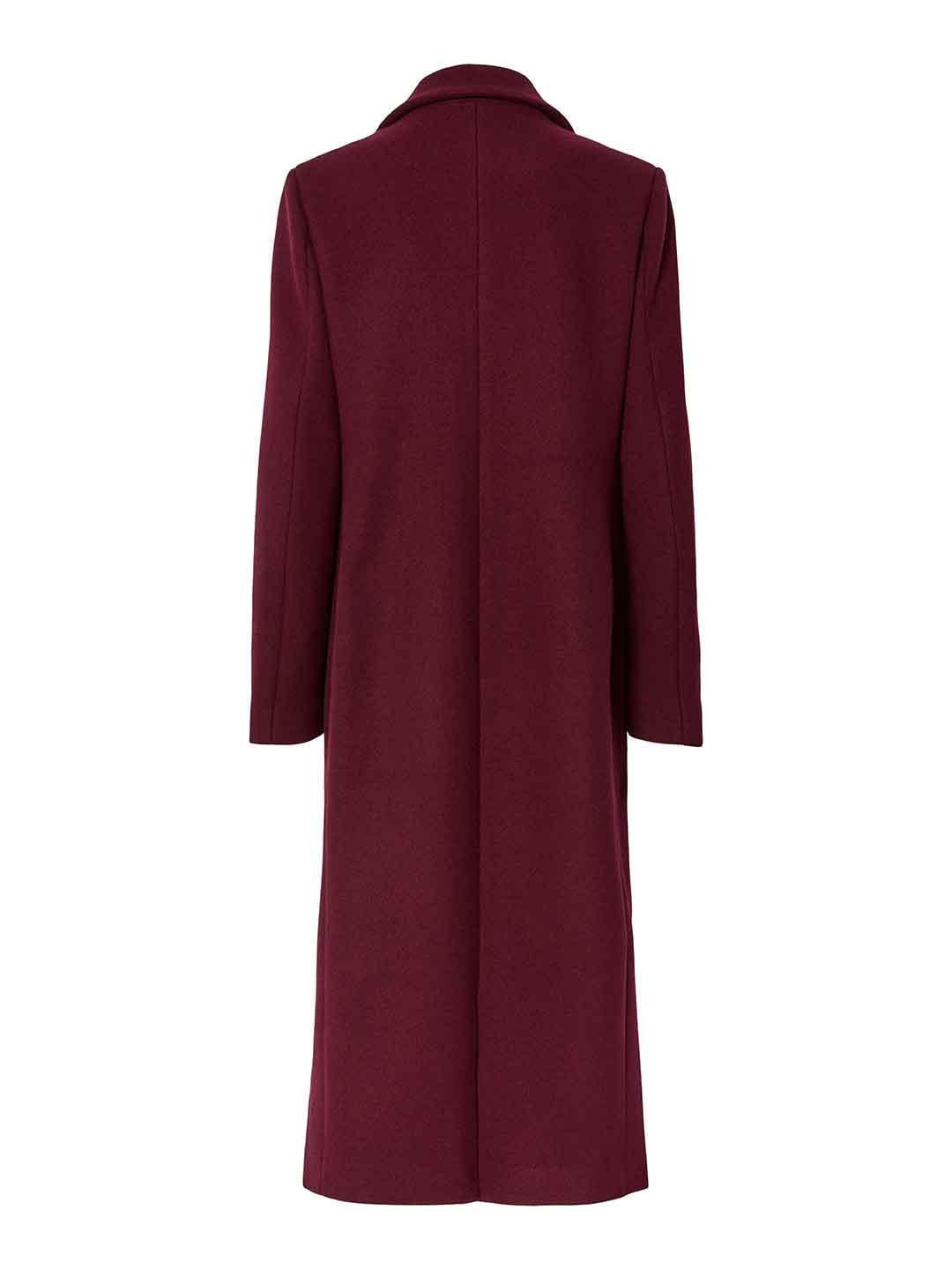 Pieces cappotto bordeaux lungo