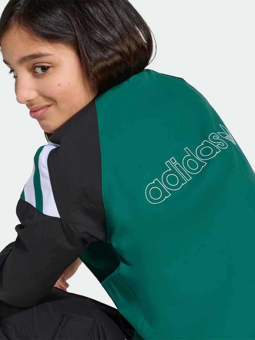 Adidas felpa kids verde con zip