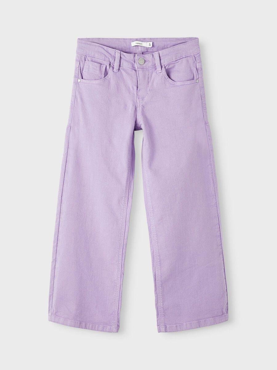 Name It kids pantaloni lilla vestibilità ampia