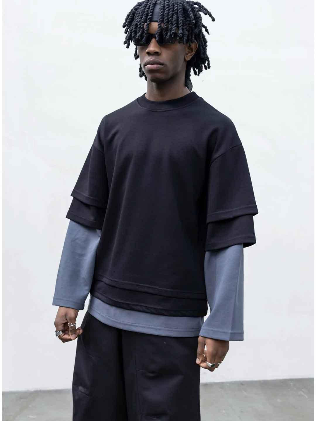 Prsent Day Long Triple t-shirt nero e blu