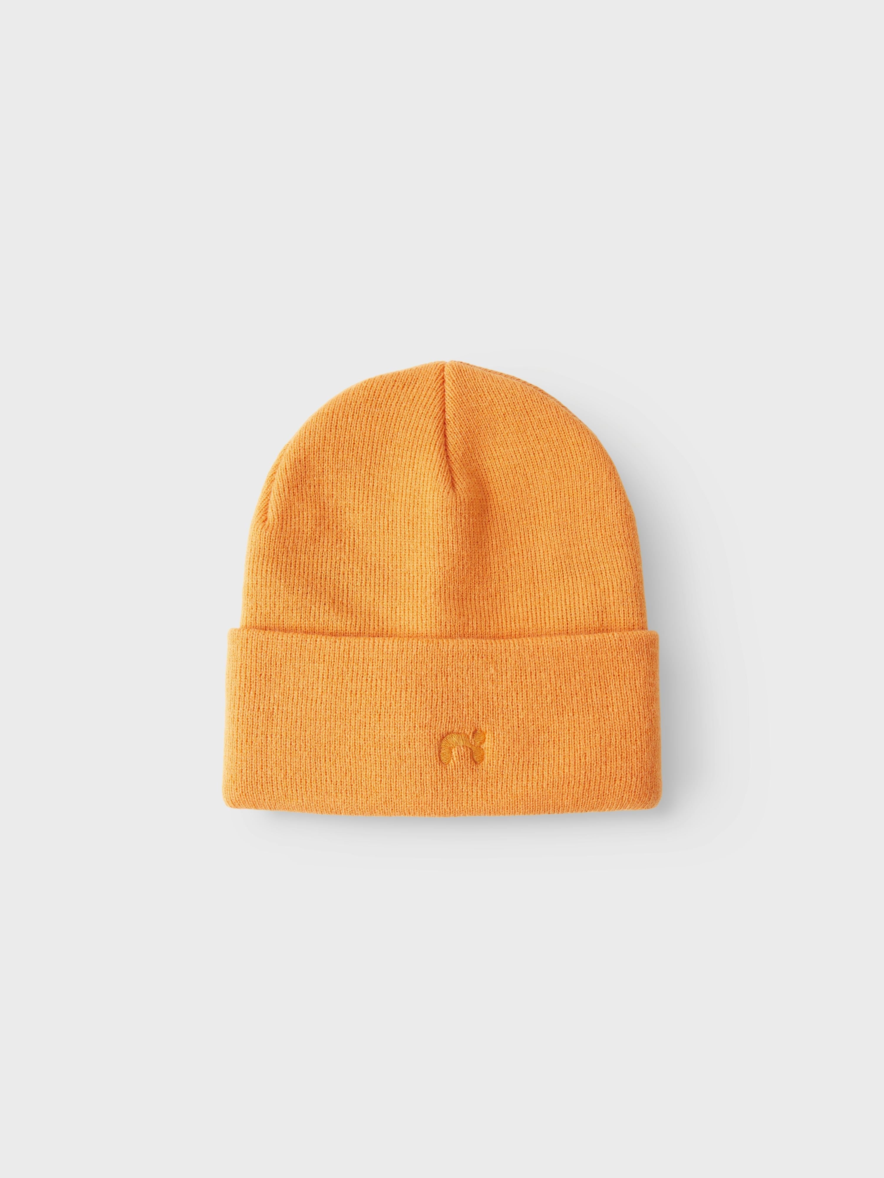 Name It cappello kids arancio in lana con risvolto
