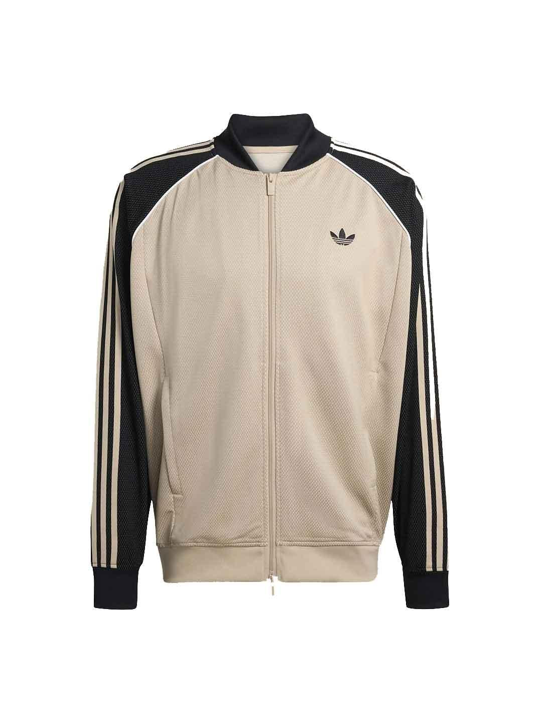 Adidas felpa beige con zip