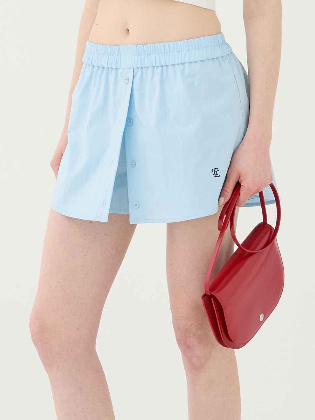 Eleh shorts celeste con ricamo