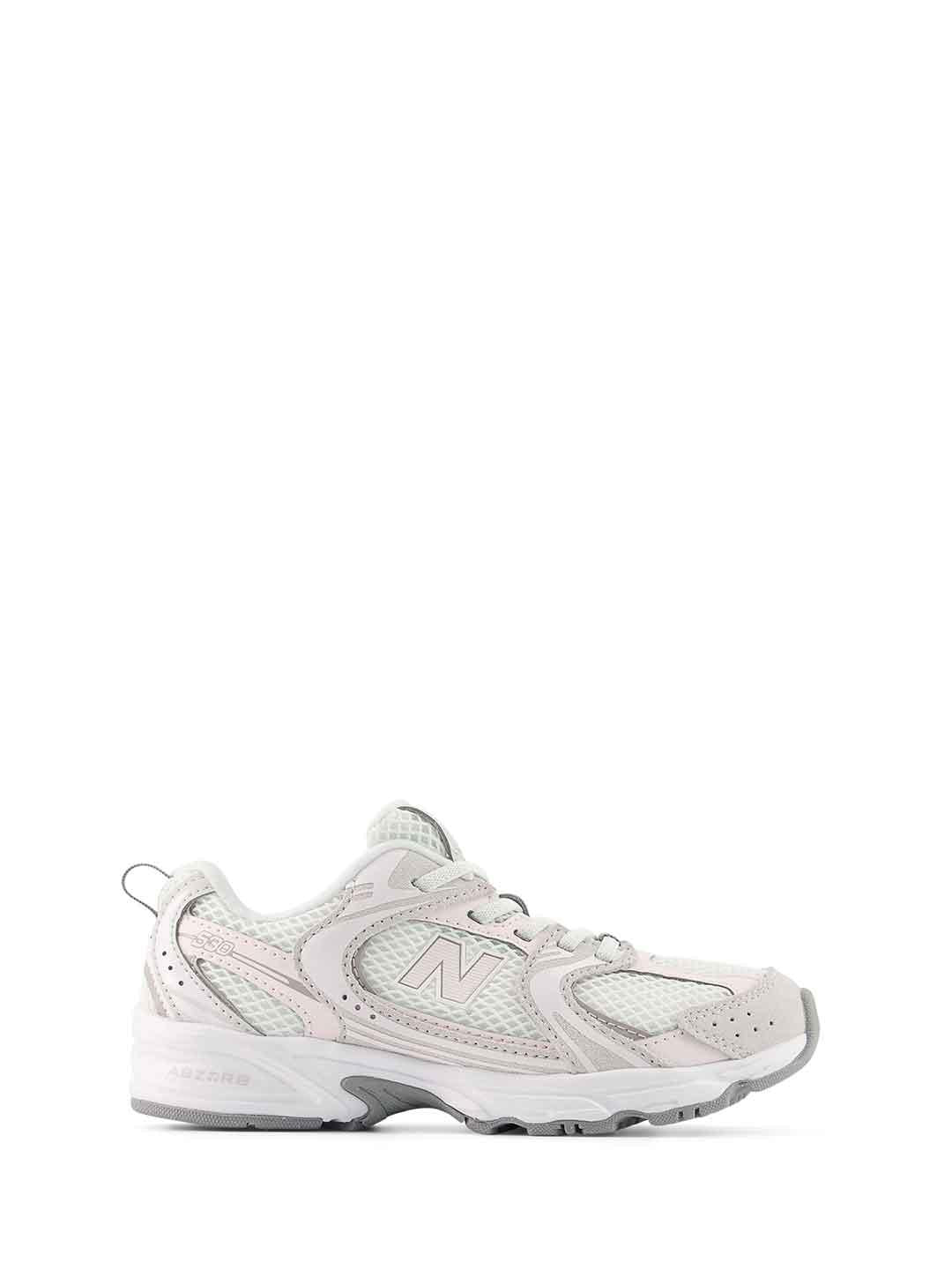 New Balance 530 sneakers kids bianco e rosa